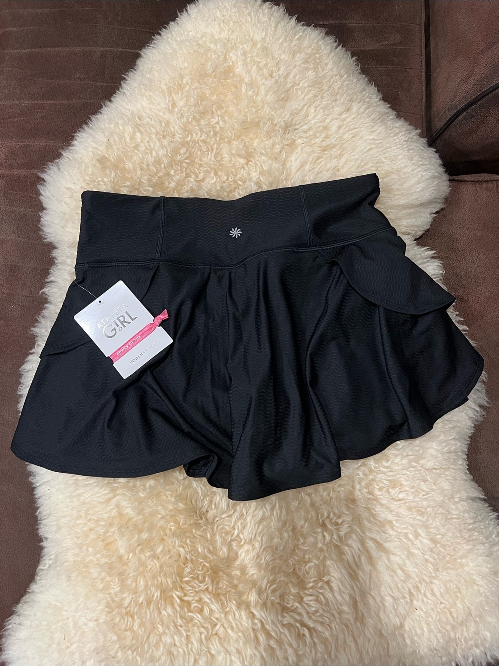 NWT Athleta Girl Serve Skort Black Sz XXL 16